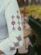 Жіноча вишиванка Орнамент червоний на білому рукав 3/4 розмір С