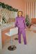 Жіночий утеплений спортивний костюм(фіолетовий) С