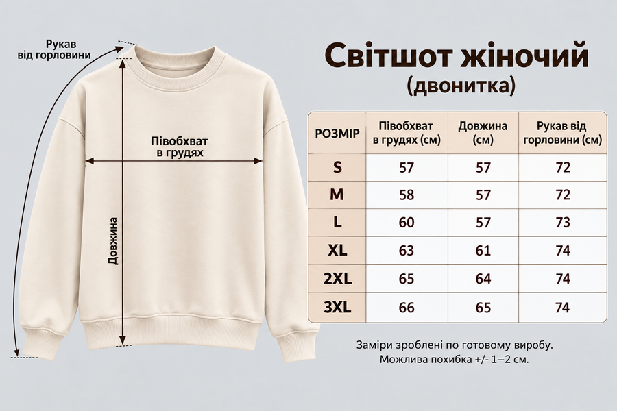 Світшот жіночий Оберіг, графіт, Графіт, S