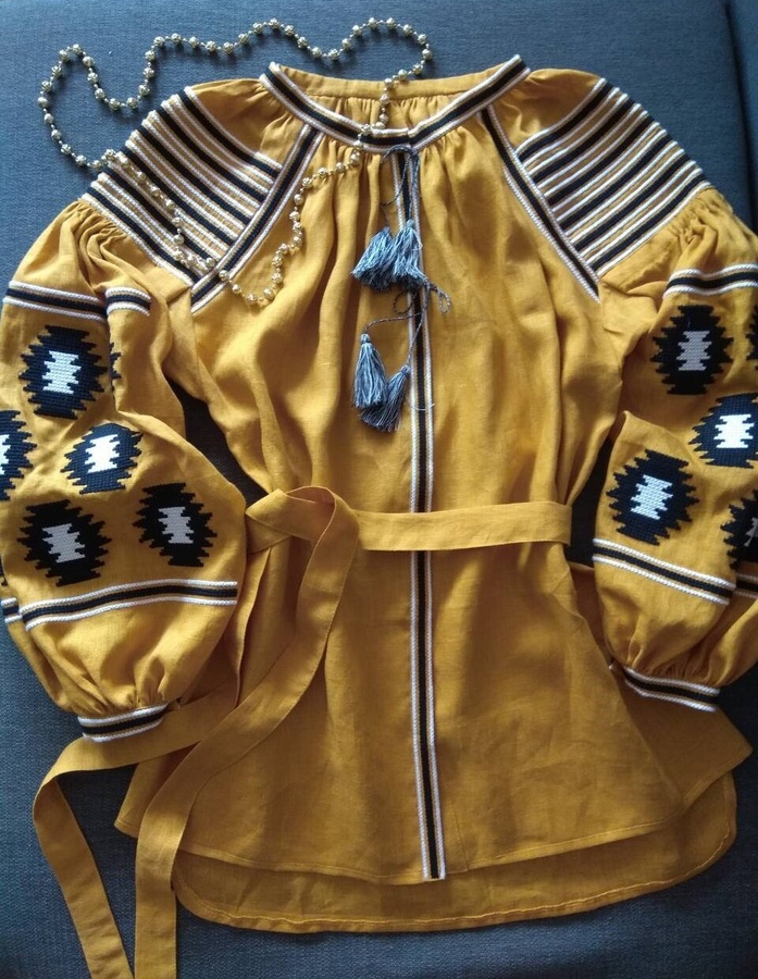 Ексклюзивна блуза Модерн жовта, Золотой, M