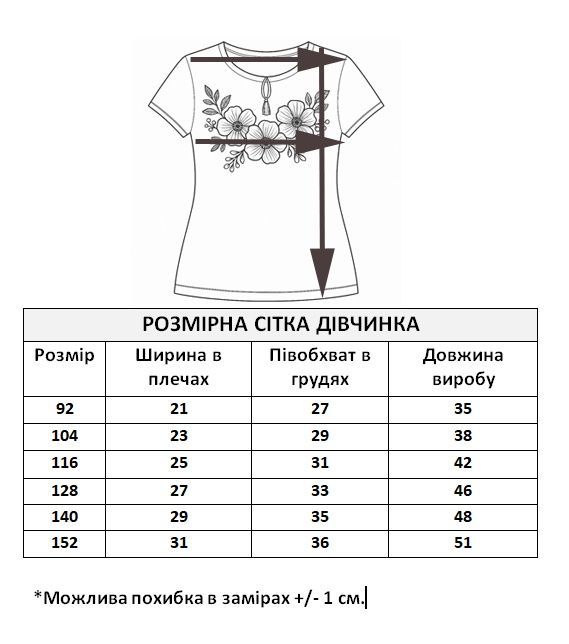 Вишиванка для дівчинки Гуцулка червона, біла, Білий, 116