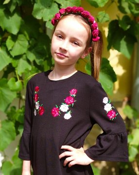 Платье Ружана для девочки, Черный, 116